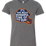 Auburn Most Wonderful Time Helmet | Kids Tee-Youth - Tops - Tees-Sister Shirts-Sister Shirts, Cute & Custom Tees for Mama & Littles in Trussville, Alabama.