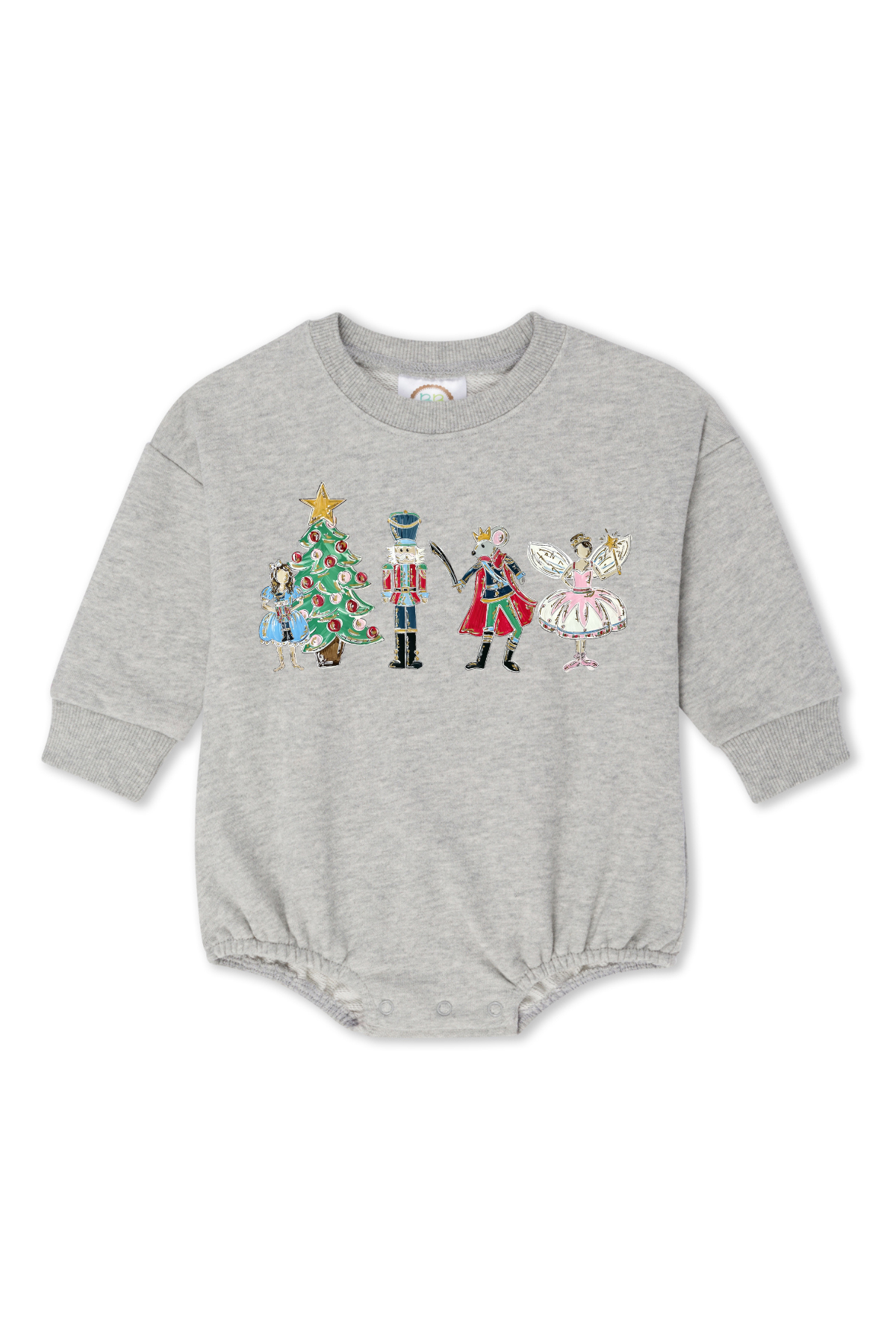 DL Designs Nutcracker | Baby Bubble Sweatshirt Romper-Rompers-Sister Shirts-Sister Shirts, Cute & Custom Tees for Mama & Littles in Trussville, Alabama.