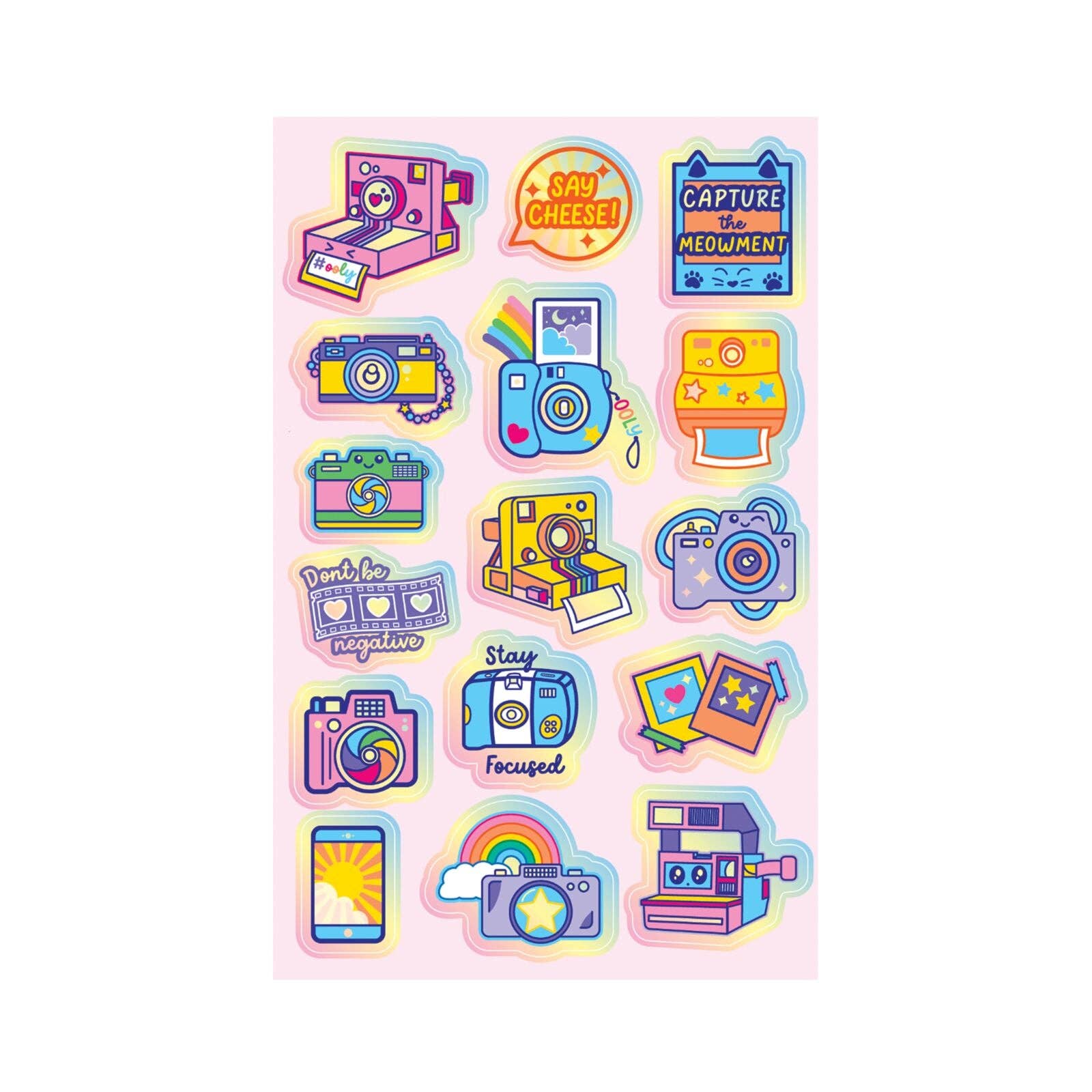 Stickiville Stickers | Cute Cameras(Metallic Foil)-Home - Stationery - Stickers-OOLY-Sister Shirts, Cute & Custom Tees for Mama & Littles in Trussville, Alabama.