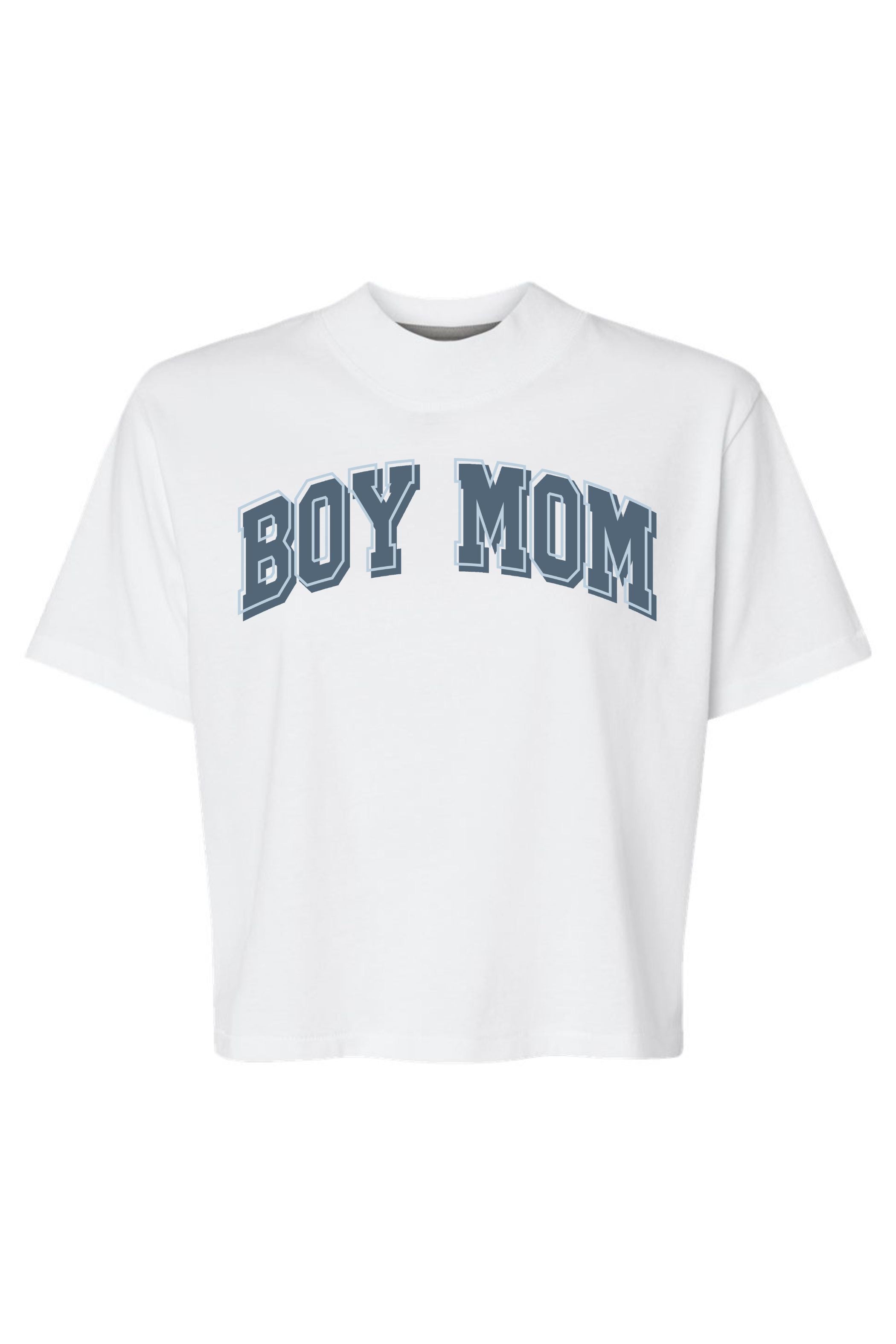 Boy Mom | Mom Crop Tee-Womens - Tops - Tees-Sister Shirts-Sister Shirts, Cute & Custom Tees for Mama & Littles in Trussville, Alabama.