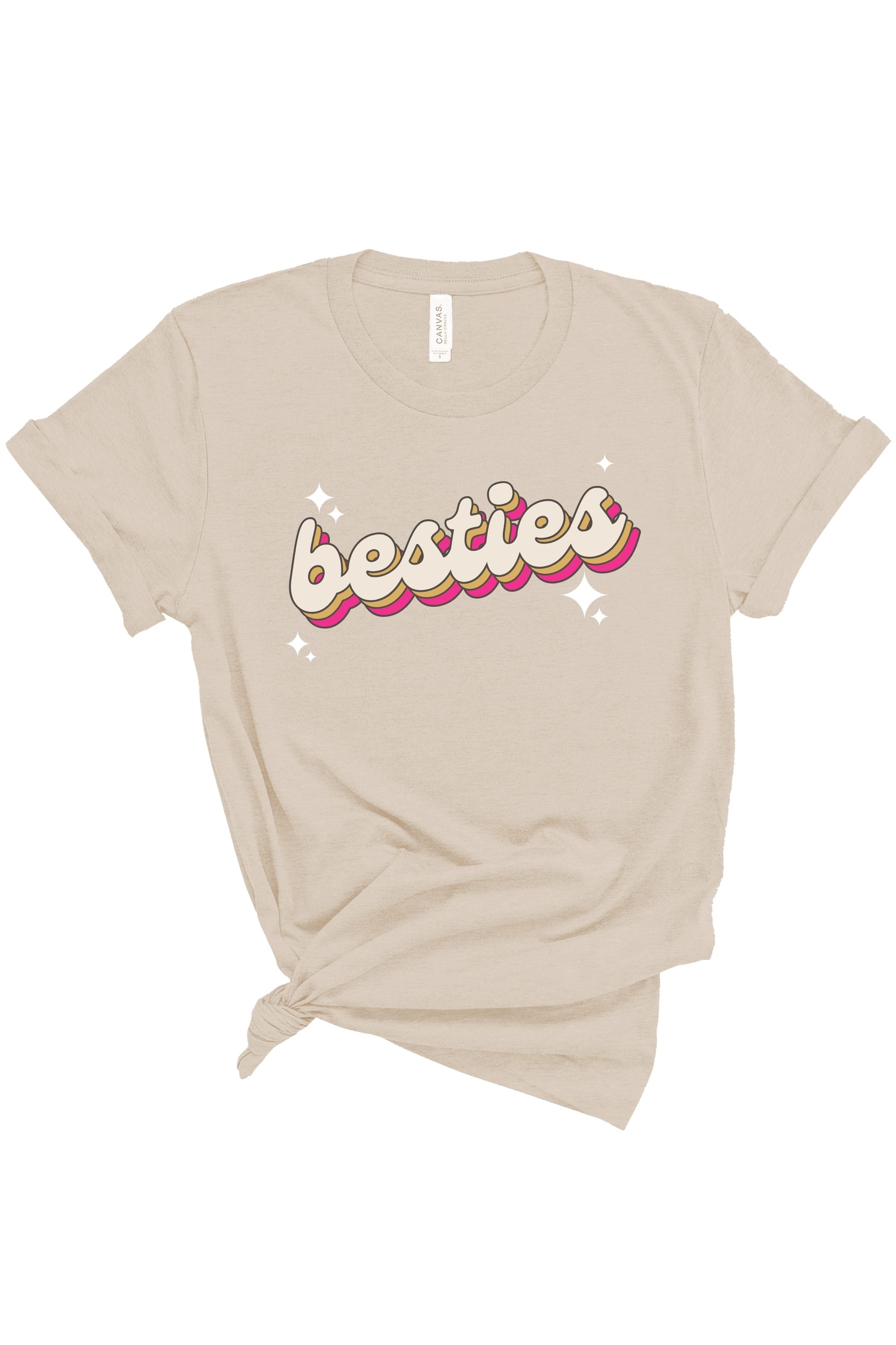 Besties | Adult Tee-Womens - Tops - Tees-Sister Shirts-Sister Shirts, Cute & Custom Tees for Mama & Littles in Trussville, Alabama.
