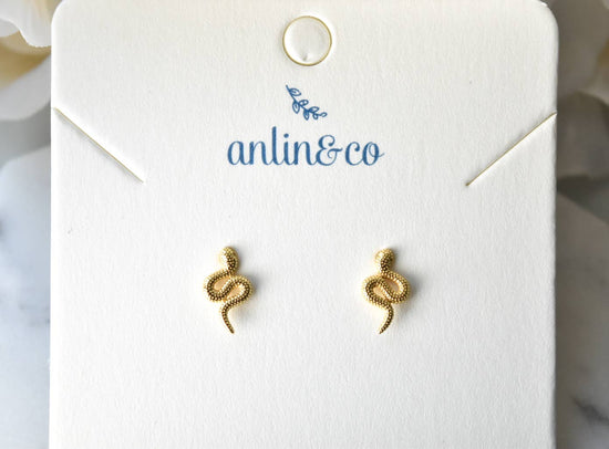 Snake Earrings Studs-Jewelry-anlin&co-Sister Shirts, Cute & Custom Tees for Mama & Littles in Trussville, Alabama.