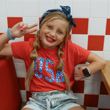 USA Leopard | Kids Tee-Youth - Tops - Tees-Sister Shirts-Sister Shirts, Cute & Custom Tees for Mama & Littles in Trussville, Alabama.