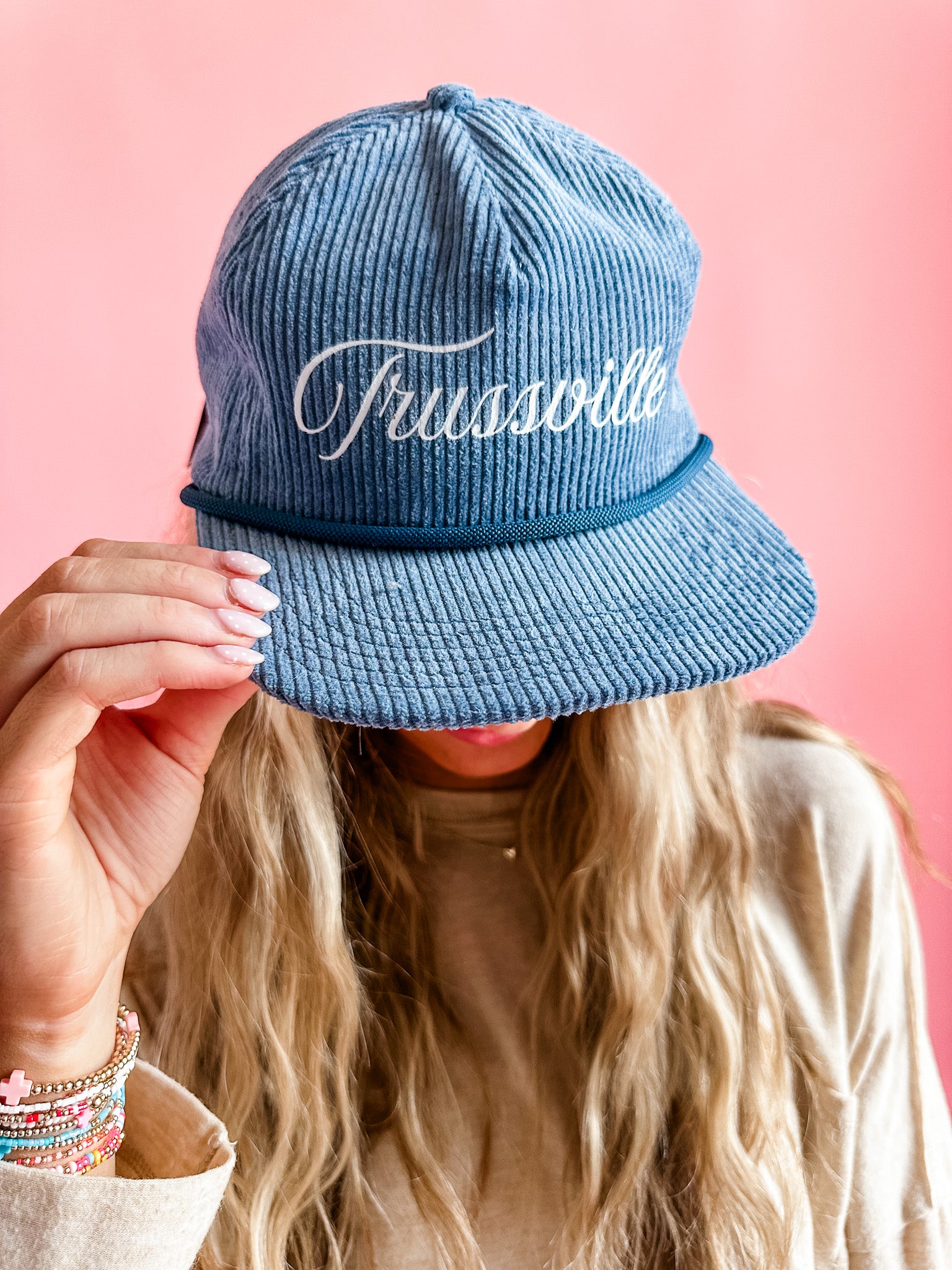 Trussville Script in Lake Blue | Adult Hat-Women - Accessories - Hats-Sister Shirts-Sister Shirts, Cute & Custom Tees for Mama & Littles in Trussville, Alabama.