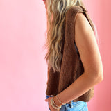 The Sutton in Toffee | Sweater Vest-Women - Tops - Blouses-Zenana-Sister Shirts, Cute & Custom Tees for Mama & Littles in Trussville, Alabama.