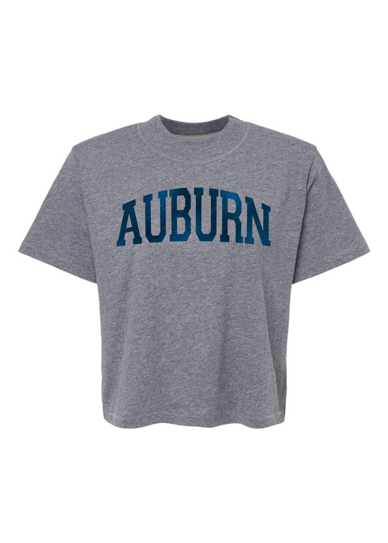 Auburn Foil | Mom Crop Tee-Adult Tee-Sister Shirts-Sister Shirts, Cute & Custom Tees for Mama & Littles in Trussville, Alabama.