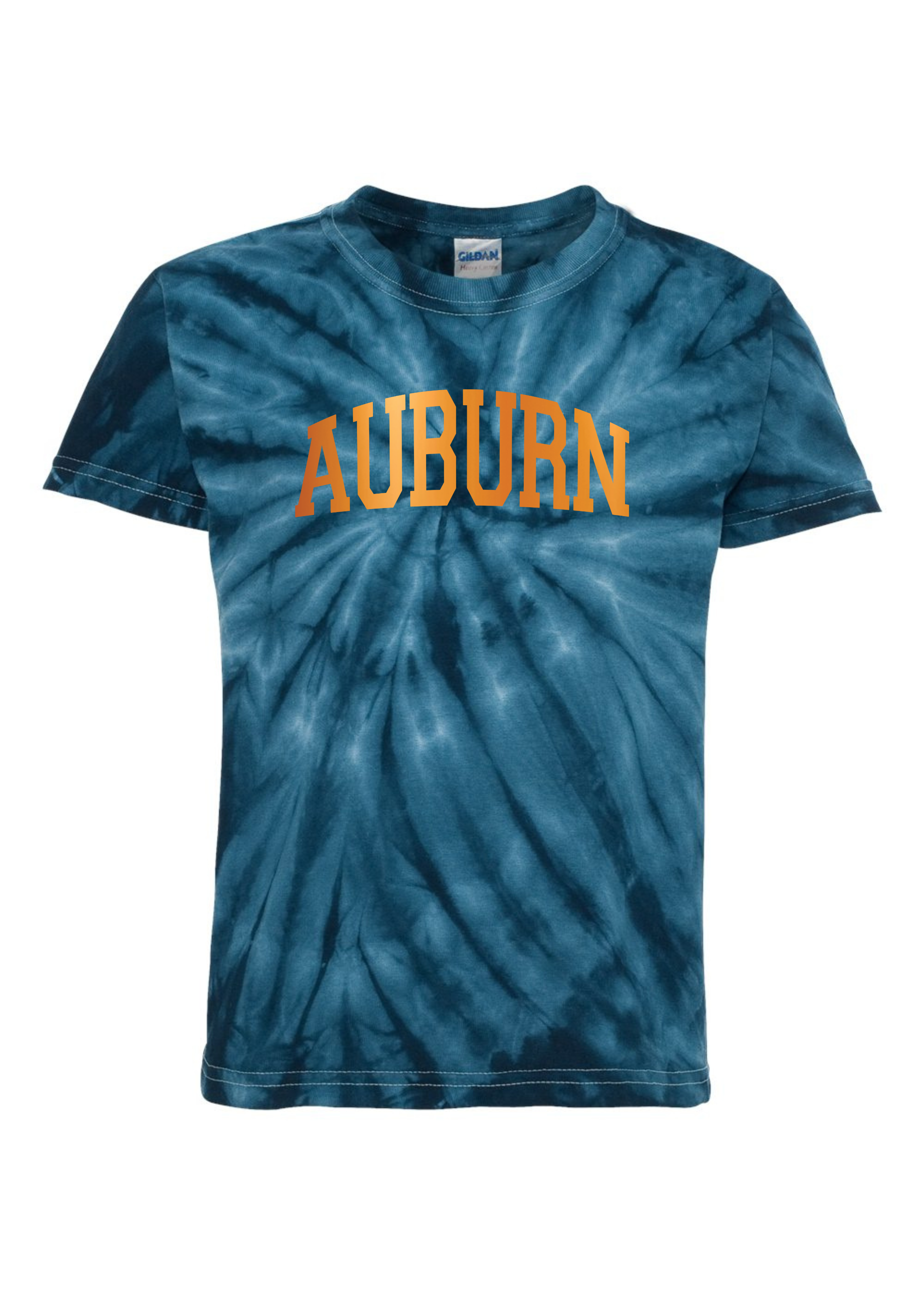 Auburn Foil | Kids Tie Dye Tee-Youth - Tops - Tees-Sister Shirts-Sister Shirts, Cute & Custom Tees for Mama & Littles in Trussville, Alabama.