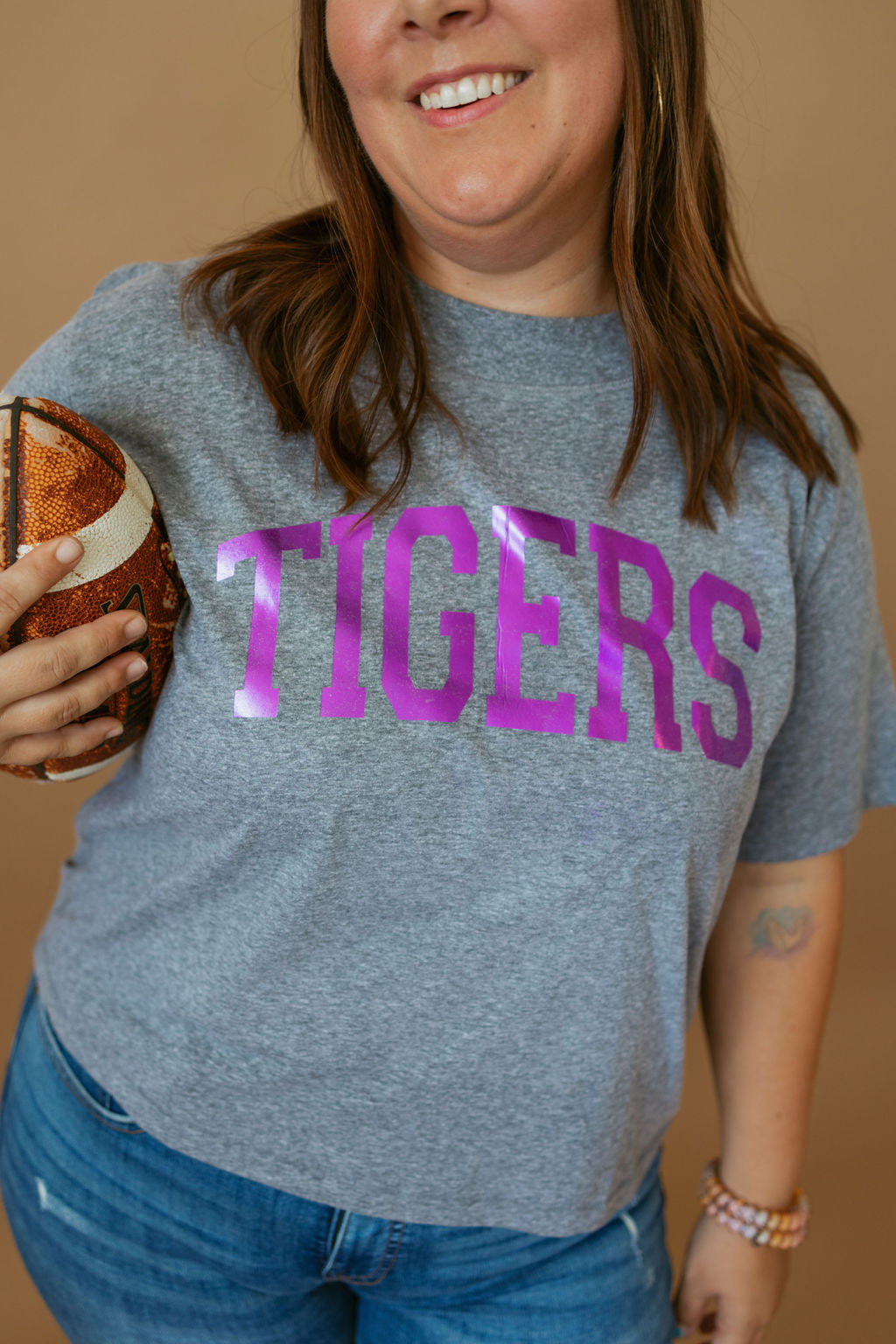 Springville Tigers Foil | Mom Crop Tee-Adult Tee-Sister Shirts-Sister Shirts, Cute & Custom Tees for Mama & Littles in Trussville, Alabama.
