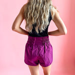 Elastic Waist Active Wear Shorts | Plum-women - bottoms - shorts-Zenana-Sister Shirts, Cute & Custom Tees for Mama & Littles in Trussville, Alabama.