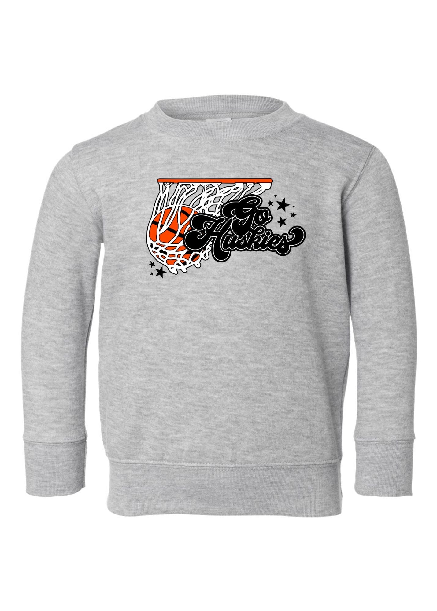 Go Huskies Basketball | Kids Pullover | RTS-Kids Crewneck-Sister Shirts-Sister Shirts, Cute & Custom Tees for Mama & Littles in Trussville, Alabama.