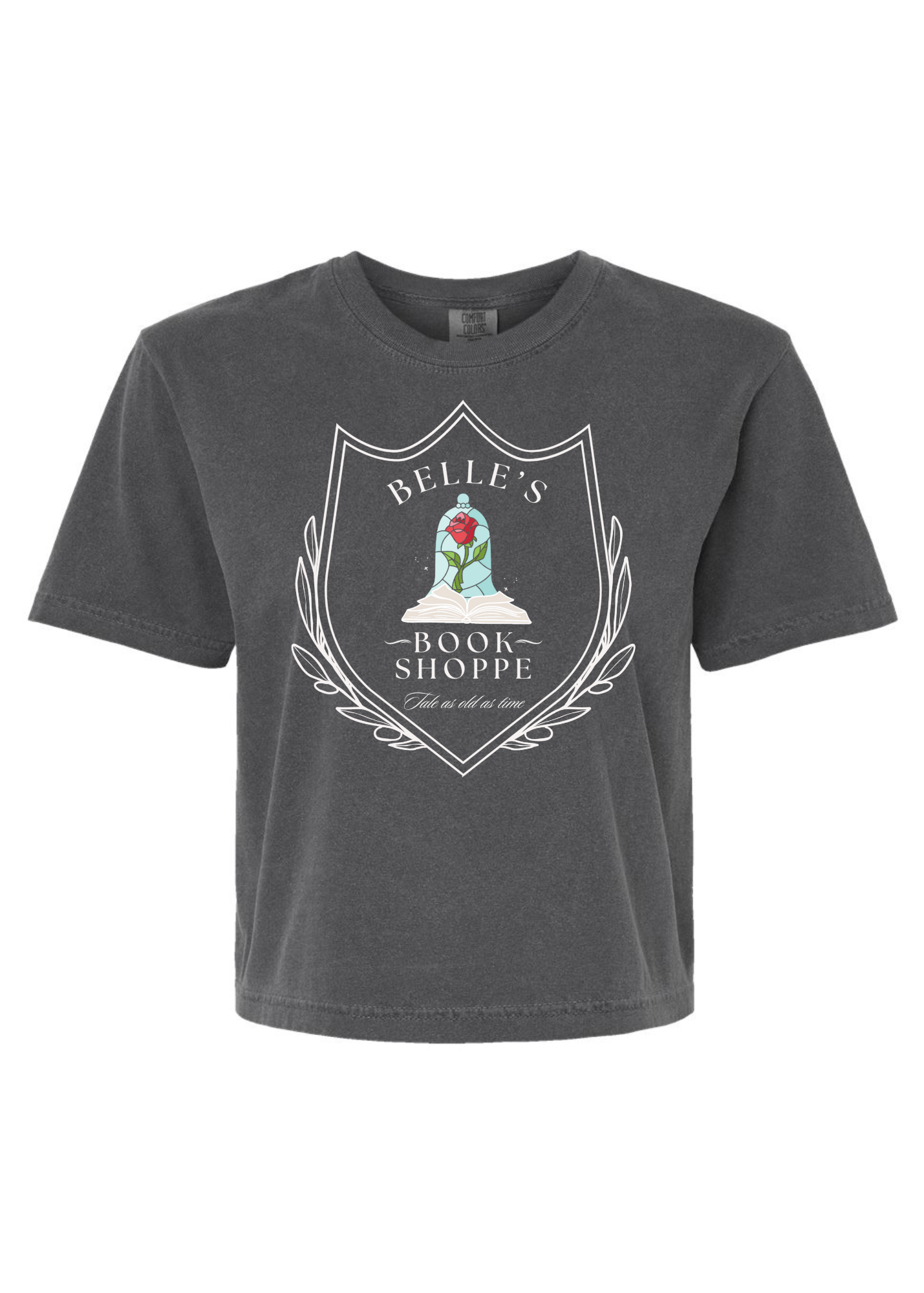 Belle's Book Shop | Mom Crop | RTS-Cropped Tees-Sister Shirts-Sister Shirts, Cute & Custom Tees for Mama & Littles in Trussville, Alabama.