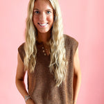 The Sutton in Toffee | Sweater Vest-Women - Tops - Blouses-Zenana-Sister Shirts, Cute & Custom Tees for Mama & Littles in Trussville, Alabama.