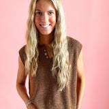 The Sutton in Toffee | Sweater Vest-Women - Tops - Blouses-Zenana-Sister Shirts, Cute & Custom Tees for Mama & Littles in Trussville, Alabama.