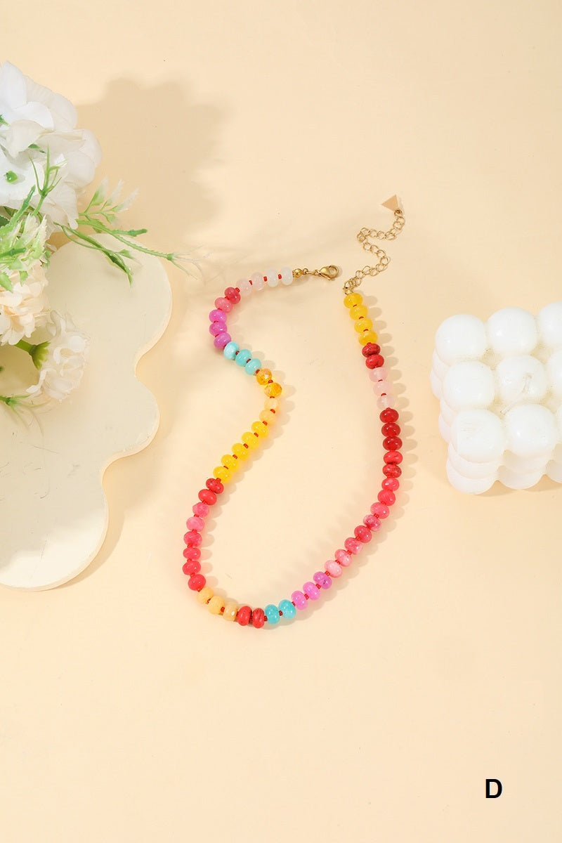 Gemstone Necklace | Natural Agate-Women - Jewelry - Necklaces-zenana-Sister Shirts, Cute & Custom Tees for Mama & Littles in Trussville, Alabama.