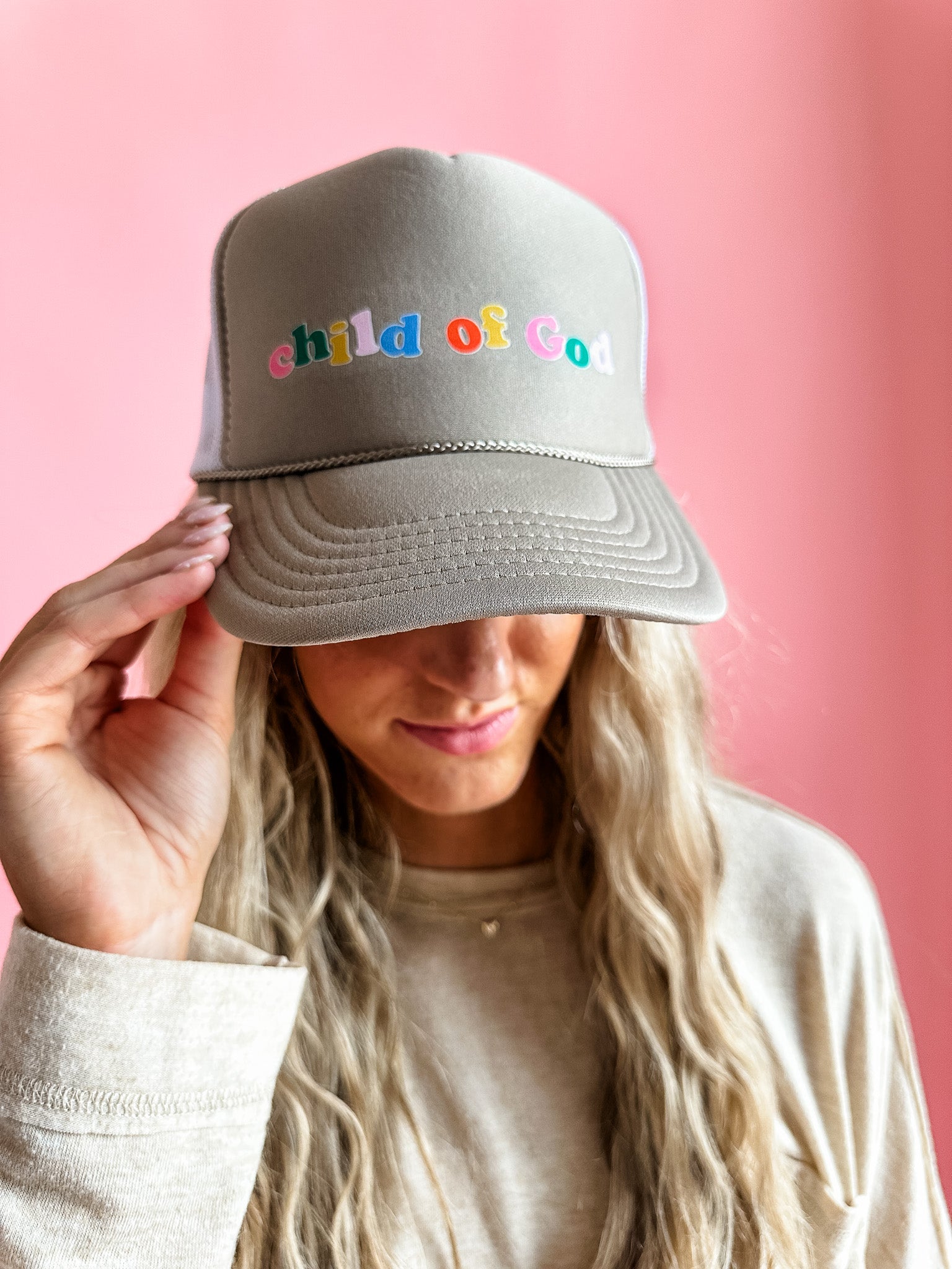 Child of God | Adult Trucker Hat-Women - Accessories - Hats-Sister Shirts-Sister Shirts, Cute & Custom Tees for Mama & Littles in Trussville, Alabama.