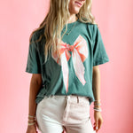 Watercolor Bow | Relaxed Crew Tee-Womens - Tops - Tees-Sister Shirts-Sister Shirts, Cute & Custom Tees for Mama & Littles in Trussville, Alabama.