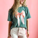 Watercolor Bow | Relaxed Crew Tee-Womens - Tops - Tees-Sister Shirts-Sister Shirts, Cute & Custom Tees for Mama & Littles in Trussville, Alabama.
