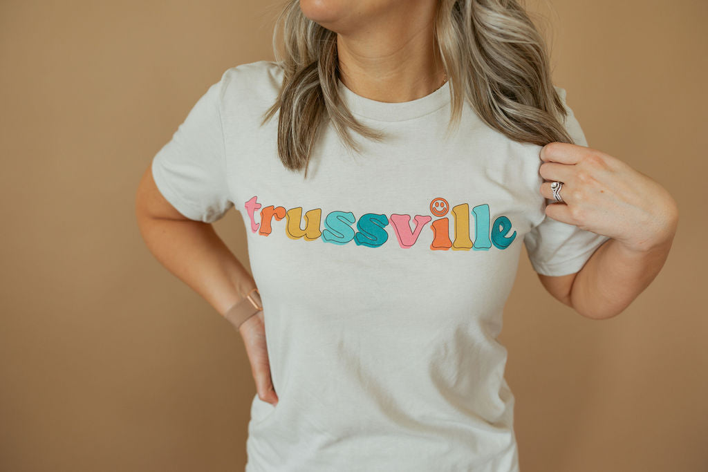 Trussville Multi Happy | Adult Tee-Womens - Tops - Tees-Sister Shirts-Sister Shirts, Cute & Custom Tees for Mama & Littles in Trussville, Alabama.