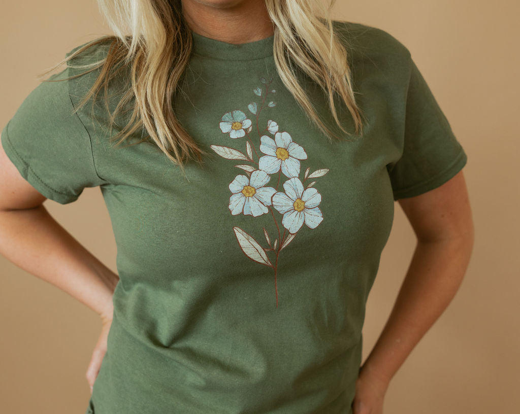 Birth Flower | Adult Tee-Womens - Tops - Tees-Sister Shirts-Sister Shirts, Cute & Custom Tees for Mama & Littles in Trussville, Alabama.