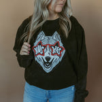 Huskies Glasses | Adult Mineral Wash Crewneck-Women - Tops - Crewnecks-Sister Shirts-Sister Shirts, Cute & Custom Tees for Mama & Littles in Trussville, Alabama.