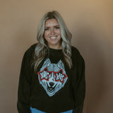 Huskies Glasses | Adult Mineral Wash Crewneck-Women - Tops - Crewnecks-Sister Shirts-Sister Shirts, Cute & Custom Tees for Mama & Littles in Trussville, Alabama.