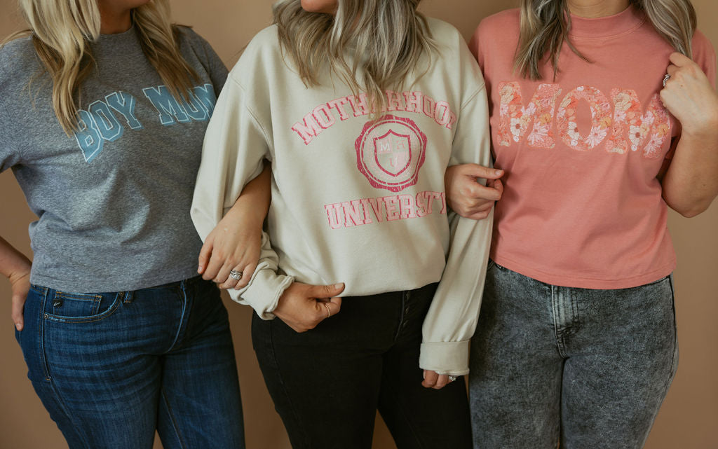 Motherhood University | Adult Tee | RTS-Adult Tee-Sister Shirts-Sister Shirts, Cute & Custom Tees for Mama & Littles in Trussville, Alabama.