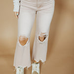 90s Vintage Super High Rise Crop Flare Jeans-Women - Bottoms - Pants-Vervet-Sister Shirts, Cute & Custom Tees for Mama & Littles in Trussville, Alabama.