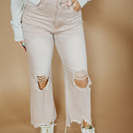 90s Vintage Super High Rise Crop Flare Jeans-Women - Bottoms - Pants-Vervet-Sister Shirts, Cute & Custom Tees for Mama & Littles in Trussville, Alabama.
