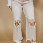 90s Vintage Super High Rise Crop Flare Jeans-Women - Bottoms - Pants-Vervet-Sister Shirts, Cute & Custom Tees for Mama & Littles in Trussville, Alabama.