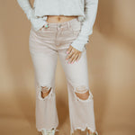 90s Vintage Super High Rise Crop Flare Jeans-Women - Bottoms - Pants-Vervet-Sister Shirts, Cute & Custom Tees for Mama & Littles in Trussville, Alabama.