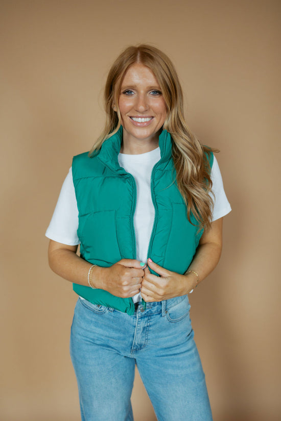 Quilted Cropped Puffer Vest-Vest-Urban Daizy-Sister Shirts, Cute & Custom Tees for Mama & Littles in Trussville, Alabama.