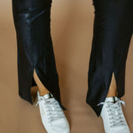 Foil Printed Front Slit High Waist Leggings-Women - Bottoms - Leggings-Mono B-Sister Shirts, Cute & Custom Tees for Mama & Littles in Trussville, Alabama.