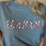 Alabama Checkered | Mom Crop Tee-Womens - Tops - Tees-Sister Shirts-Sister Shirts, Cute & Custom Tees for Mama & Littles in Trussville, Alabama.