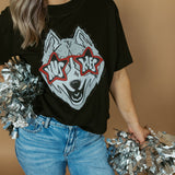 Huskies Glasses | Mom Crop Tee-Womens - Tops - Tees-Sister Shirts-Sister Shirts, Cute & Custom Tees for Mama & Littles in Trussville, Alabama.