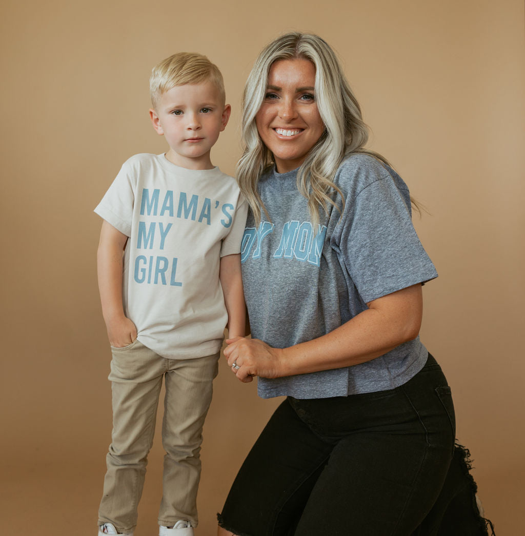 Boy Mom | Mom Crop Tee-Womens - Tops - Tees-Sister Shirts-Sister Shirts, Cute & Custom Tees for Mama & Littles in Trussville, Alabama.