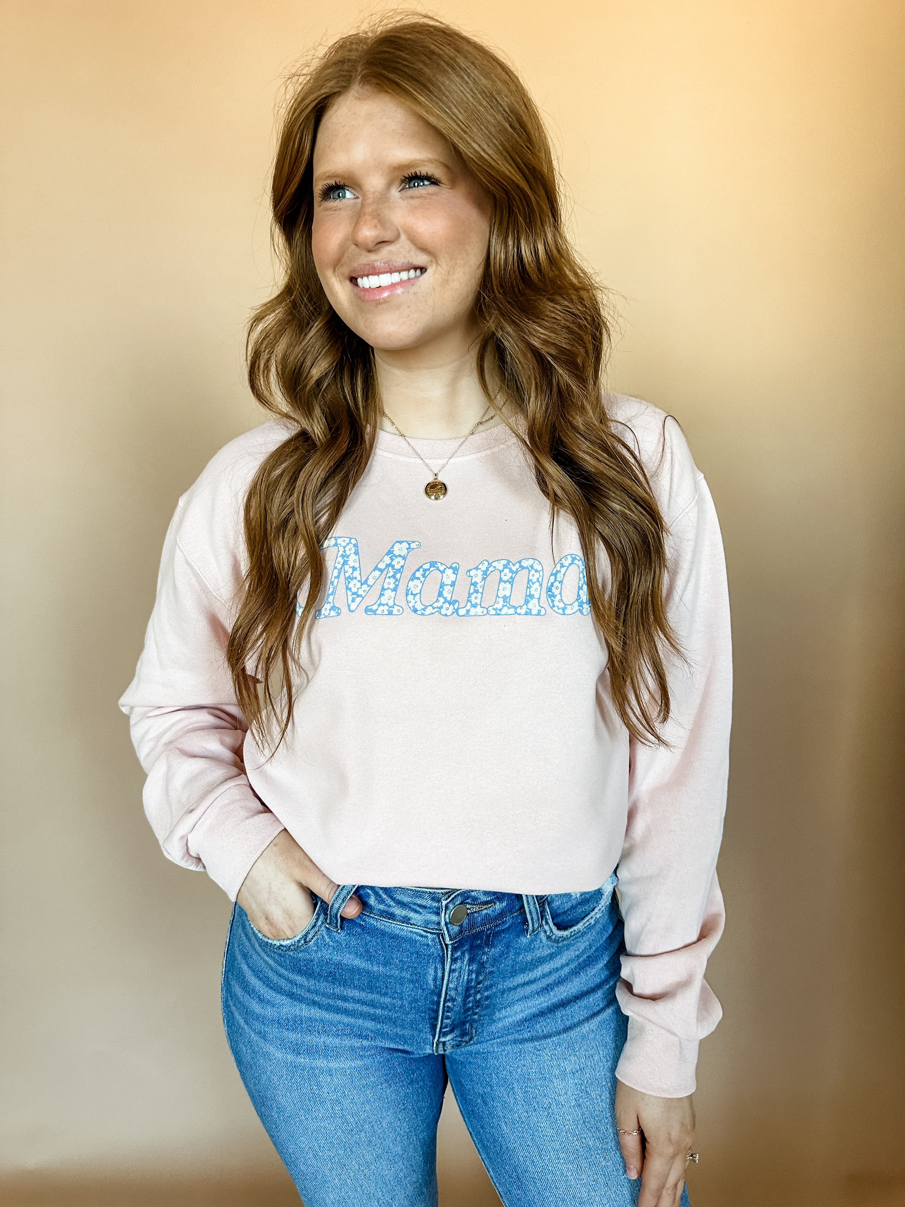 Floral Mama | Adult Crewneck-Women - Tops - Crewnecks-Sister Shirts-Sister Shirts, Cute & Custom Tees for Mama & Littles in Trussville, Alabama.