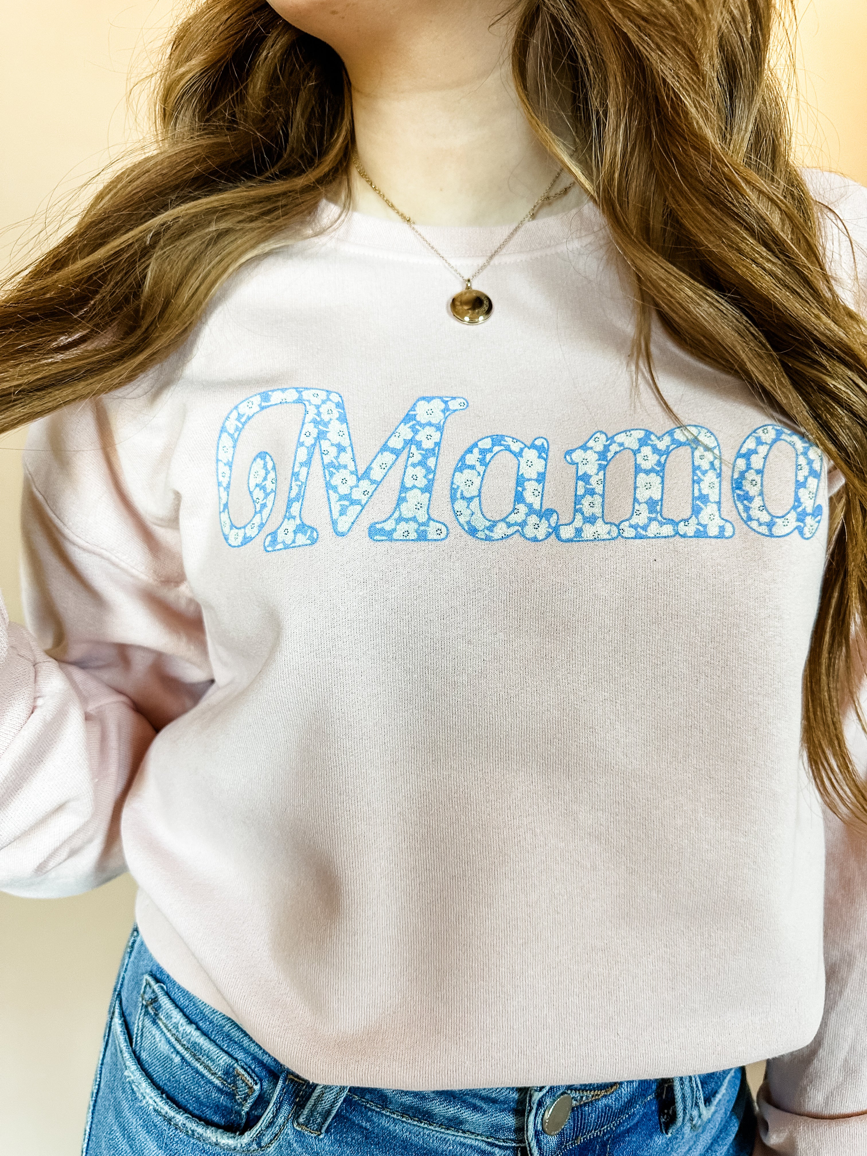 Floral Mama | Adult Crewneck-Women - Tops - Crewnecks-Sister Shirts-Sister Shirts, Cute & Custom Tees for Mama & Littles in Trussville, Alabama.