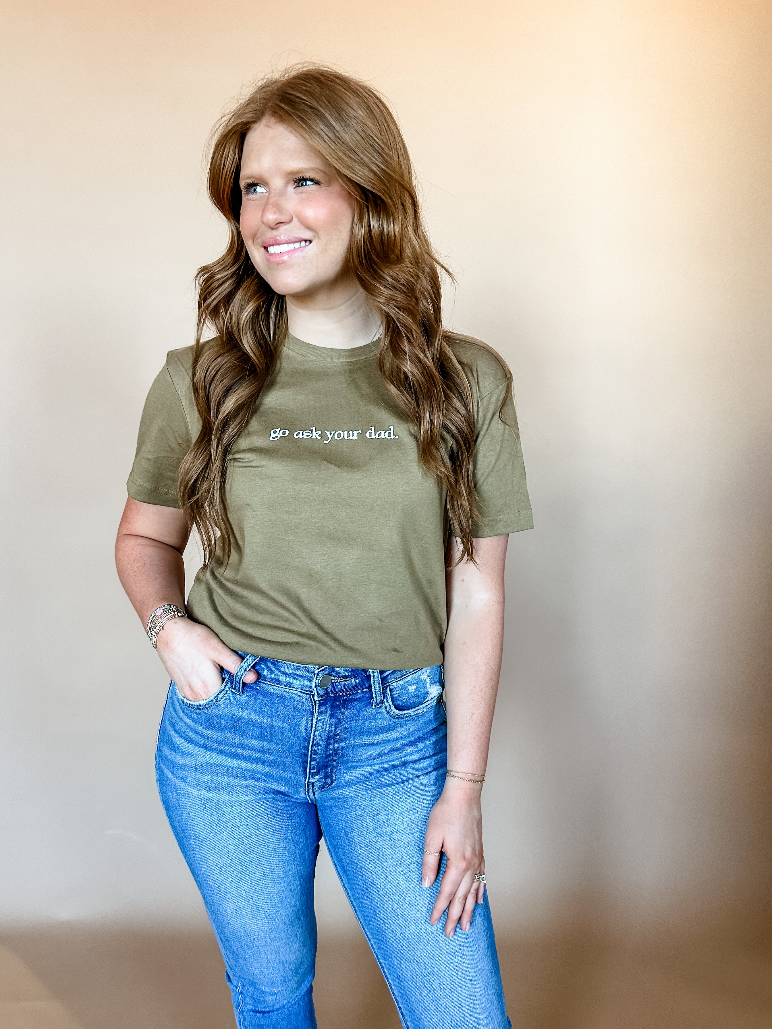 Go Ask Your Dad | Adult Tee-Womens - Tops - Tees-Sister Shirts-Sister Shirts, Cute & Custom Tees for Mama & Littles in Trussville, Alabama.