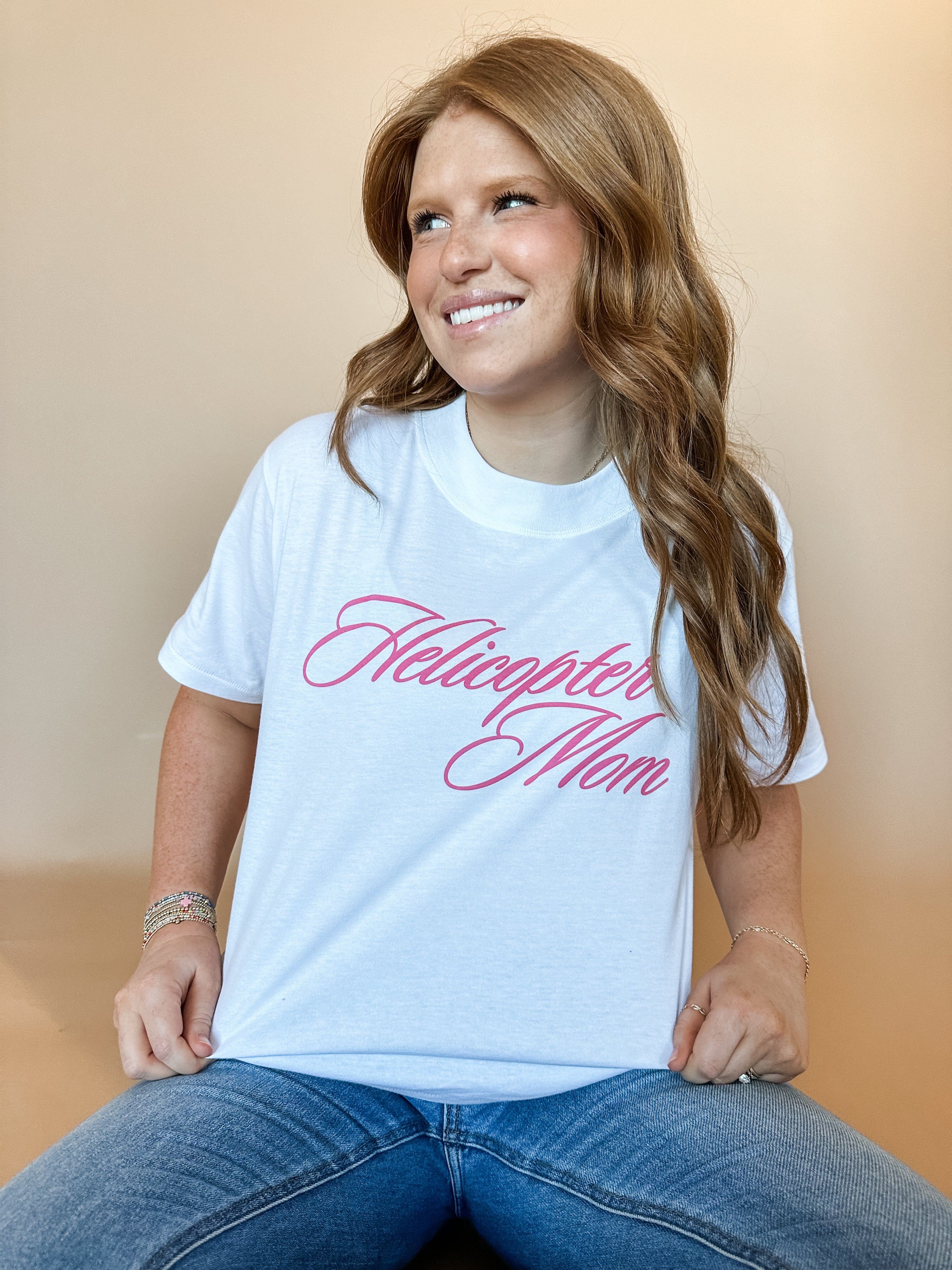 Helicopter Mom | Mom Crop-Womens - Tops - Tees-Sister Shirts-Sister Shirts, Cute & Custom Tees for Mama & Littles in Trussville, Alabama.