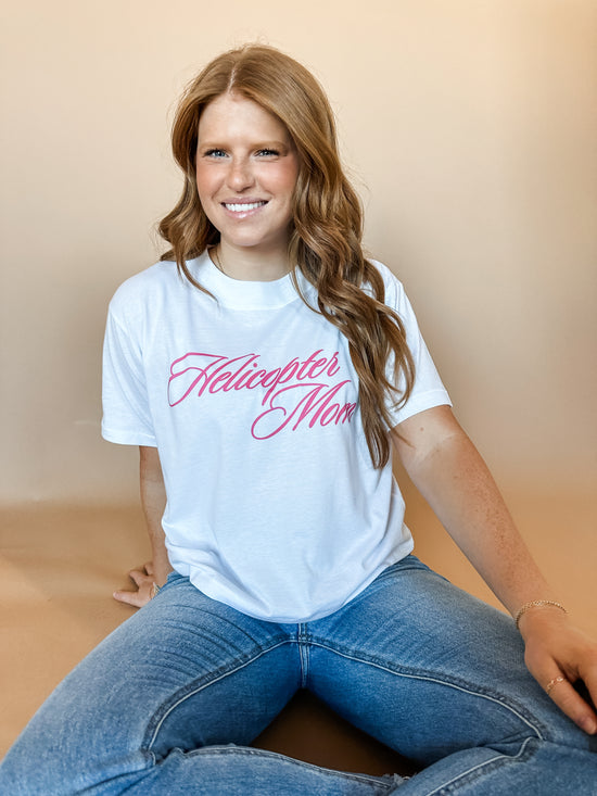 Helicopter Mom | Mom Crop-Cropped Tees-Sister Shirts-Sister Shirts, Cute & Custom Tees for Mama & Littles in Trussville, Alabama.