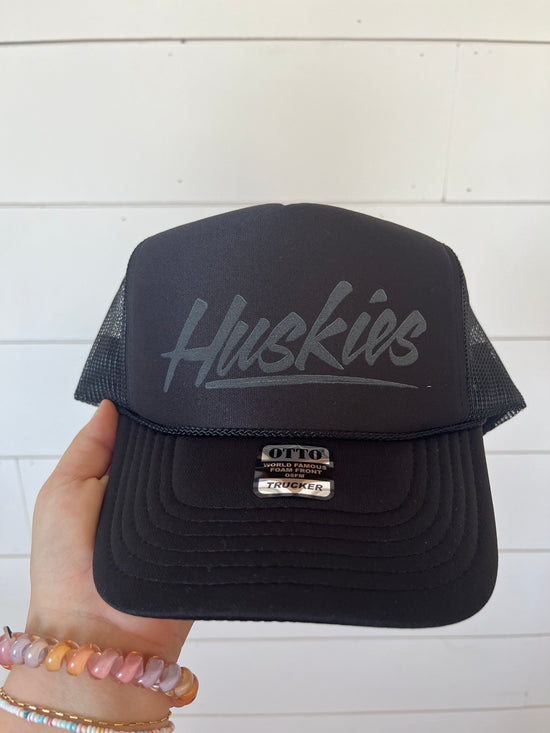 Huskies Throwback Tonal | Youth + Adult Trucker Hat-Hats-Sister Shirts-Sister Shirts, Cute & Custom Tees for Mama & Littles in Trussville, Alabama.