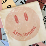 Customizable Happy Face Teacher | Adult Tee-Womens - Tops - Tees-Sister Shirts-Sister Shirts, Cute & Custom Tees for Mama & Littles in Trussville, Alabama.