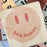 Customizable Happy Face Teacher | Adult Tee-Womens - Tops - Tees-Sister Shirts-Sister Shirts, Cute & Custom Tees for Mama & Littles in Trussville, Alabama.
