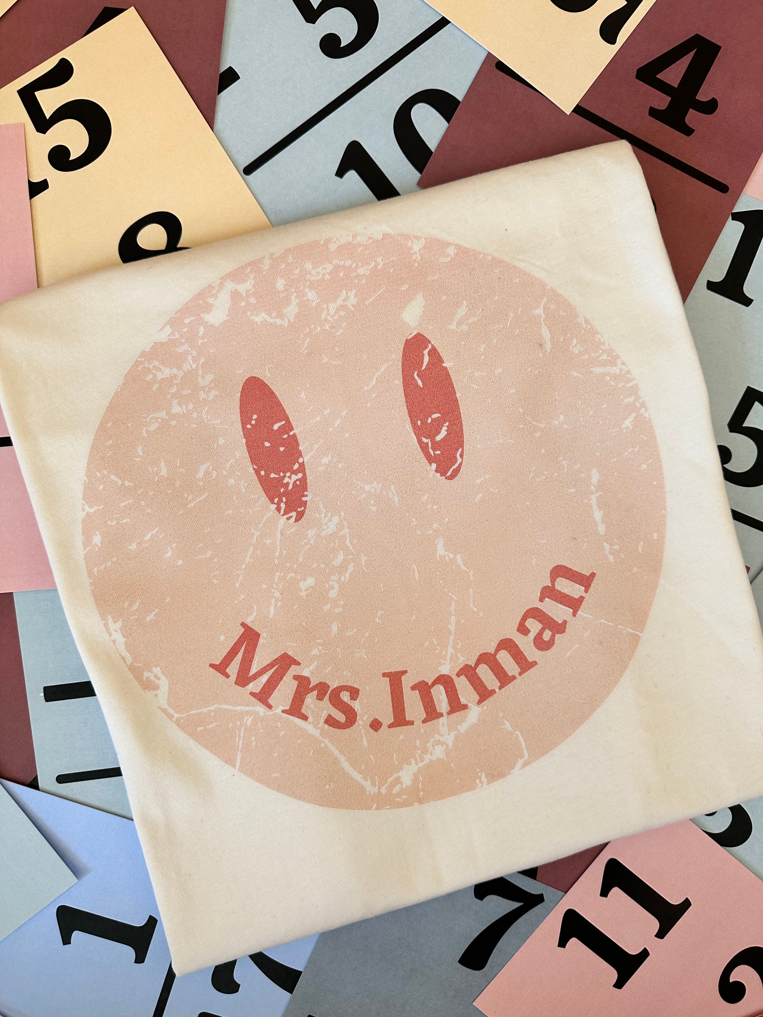 Customizable Happy Face Teacher | Adult Tee-Womens - Tops - Tees-Sister Shirts-Sister Shirts, Cute & Custom Tees for Mama & Littles in Trussville, Alabama.