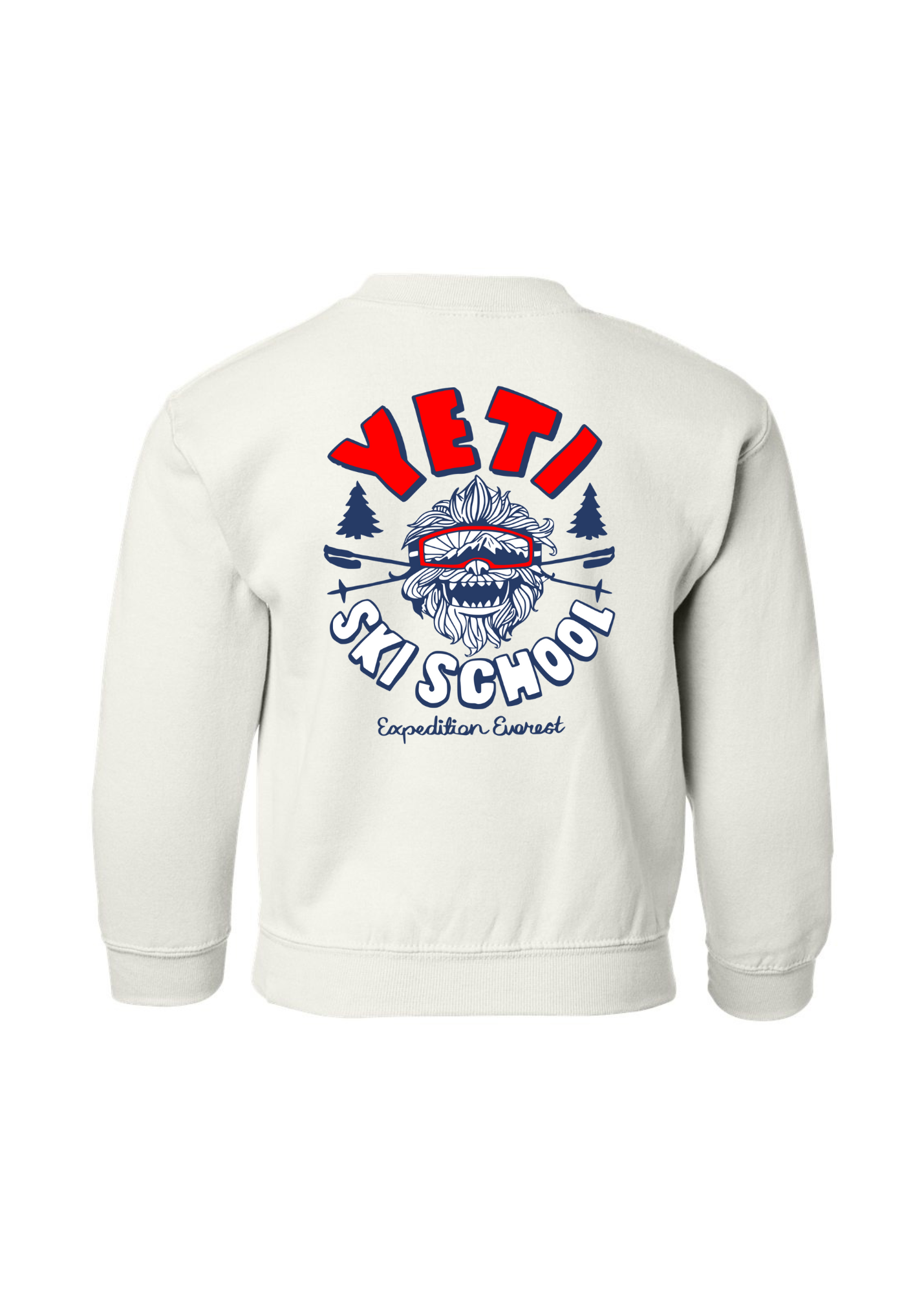 Yeti Ski School | Kids Crewneck | RTS-Sister Shirts-Sister Shirts, Cute & Custom Tees for Mama & Littles in Trussville, Alabama.