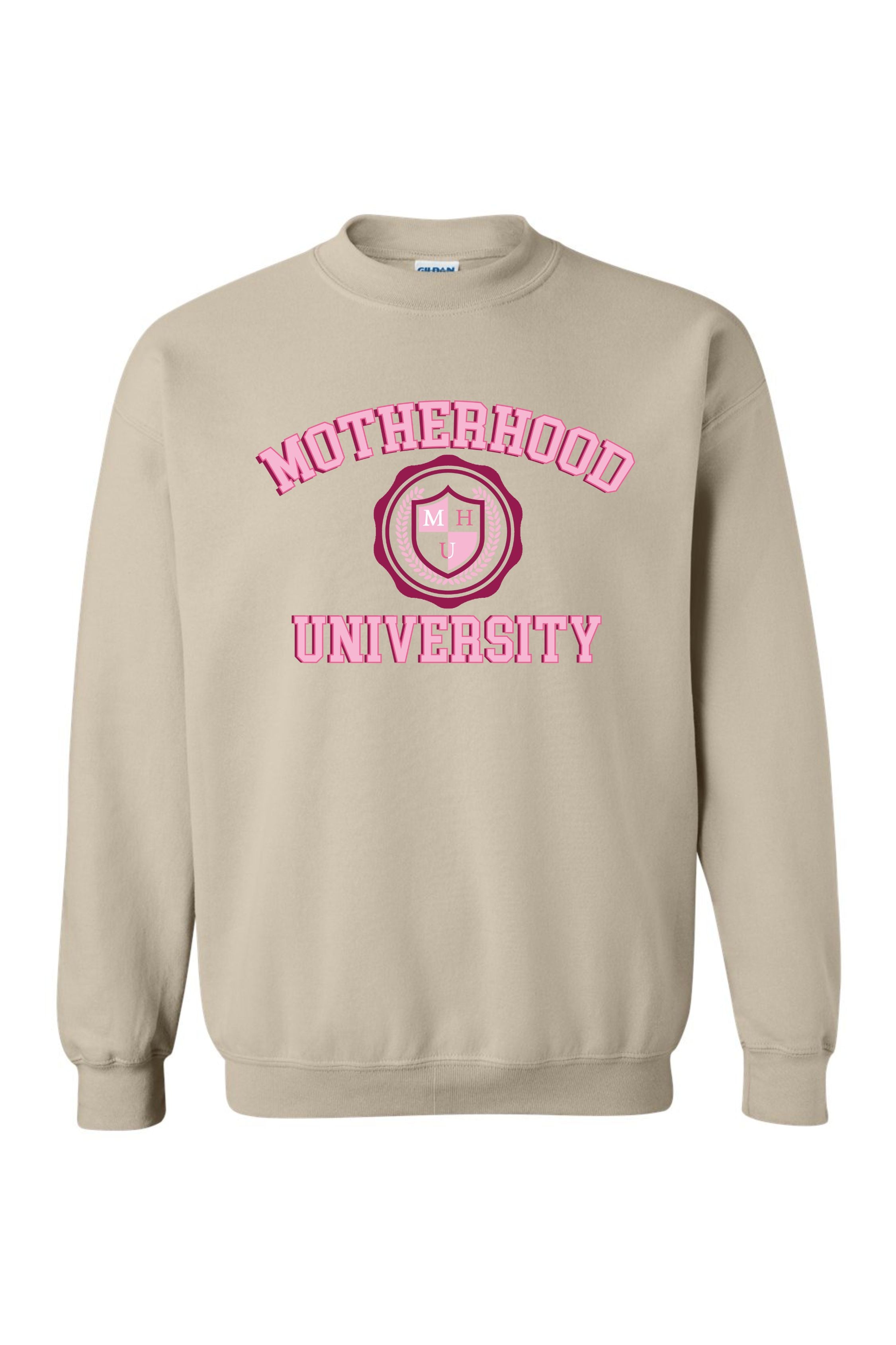 Motherhood University | Adult Crewneck-Women - Tops - Crewnecks-Sister Shirts-Sister Shirts, Cute & Custom Tees for Mama & Littles in Trussville, Alabama.