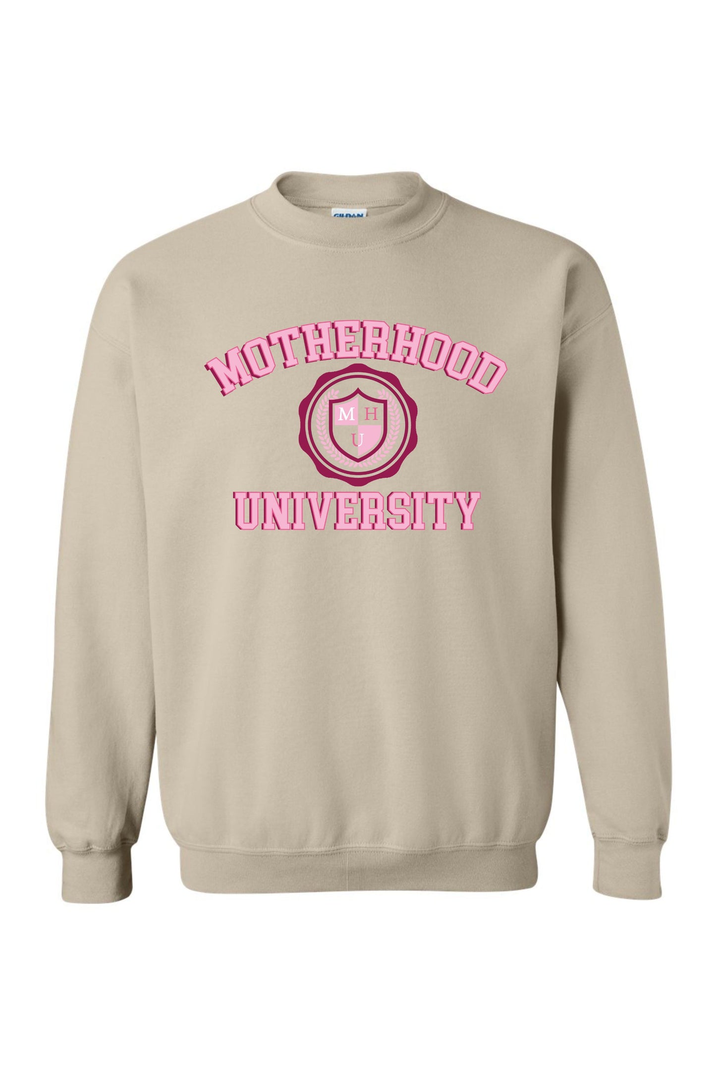 Motherhood University | Adult Crewneck-Adult Crewneck-Sister Shirts-Sister Shirts, Cute & Custom Tees for Mama & Littles in Trussville, Alabama.