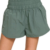 Elastic Waist Active Wear Shorts | Ash Jade-women - bottoms - shorts-zenana-Sister Shirts, Cute & Custom Tees for Mama & Littles in Trussville, Alabama.