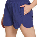 Go Time Shorts in Light Navy | Plus Active Wear Shorts-women - bottoms - shorts-Zenana-Sister Shirts, Cute & Custom Tees for Mama & Littles in Trussville, Alabama.