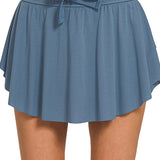 Ruffle Hem Tennis Skirt | Dusty Blue-Women - Bottoms - Skirts-zenana-Sister Shirts, Cute & Custom Tees for Mama & Littles in Trussville, Alabama.